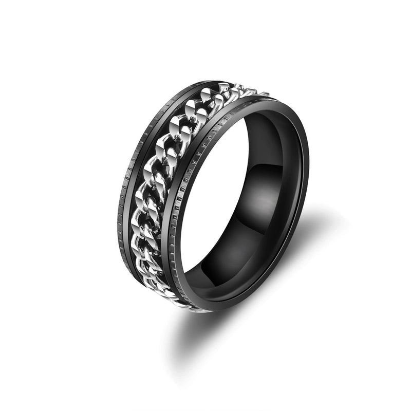 Minimalist Waves Titanium Steel Plating Gold Plated Rings
