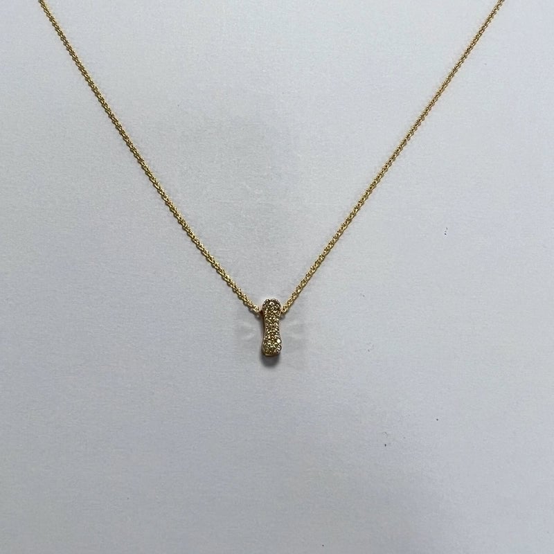 Minimalist Letter Copper Zircon Necklace In Bulk