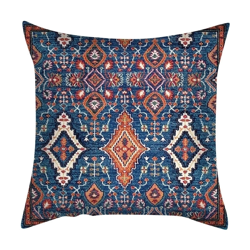 Ethnic Style Geometric Fibre Peach Skin Pillow Cases