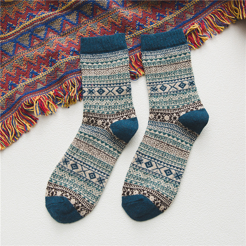 Soft Warm Retro Tribal Socks