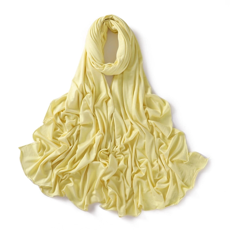 56 Color Optional Jersey Solid Color Mercerized Cotton Scarf Modal Long Scarf Jersey Cover Head Turban
