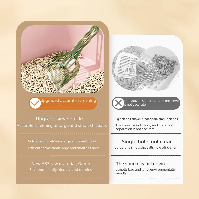 Screening Tofu Cat Litter Shovel Bentonite Pet Hamster Cat Poop Cleaning Tool For Small Holes Cleaning