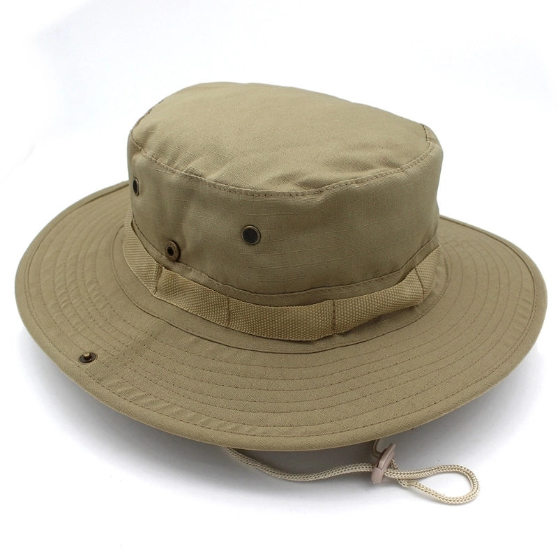 Hot Outdoor Sunscreen Round Edge Hat Mountaineering Hat Camouflage Jungle Hat Benney Hat Men's And Women's Fisherman Hat