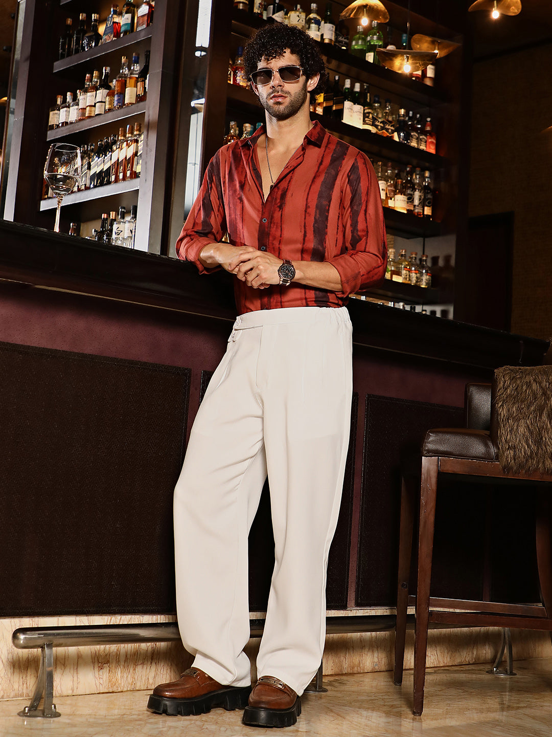 Dark-Tone Brushed Shirt
