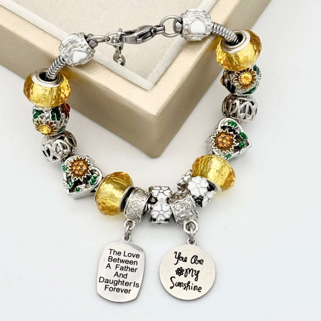 You Are My Sunshine Daddy Daughter Bracelet