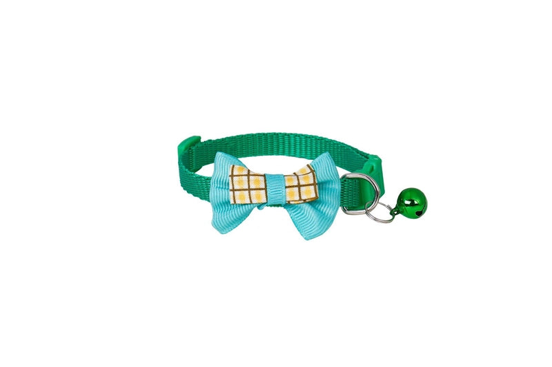 Cute PP PVC Plaid Bow Knot Pet Collar