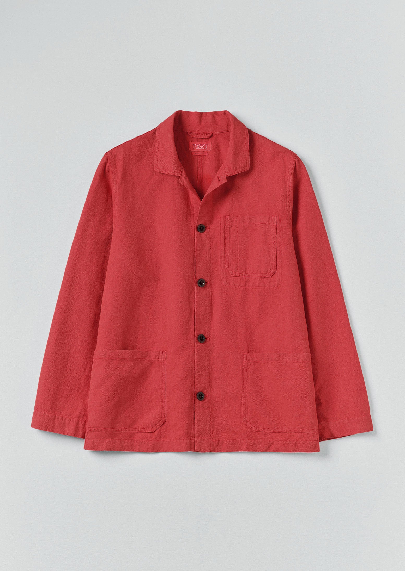 Arlo Garment Dyed Herringbone Jacket | Cardinal Red