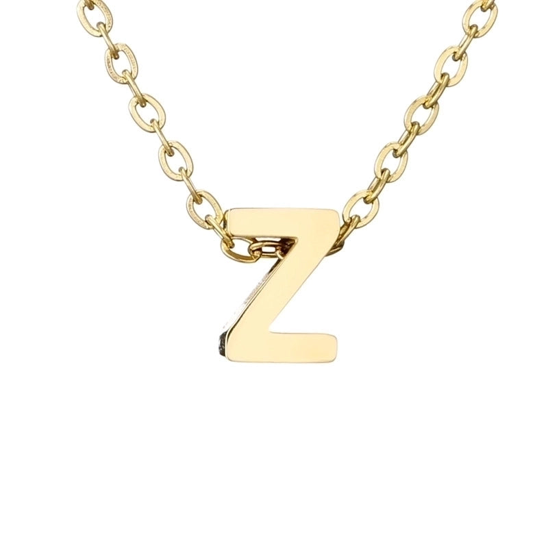 Lady Letter Stainless Steel Titanium Steel Plating Pendant Necklace
