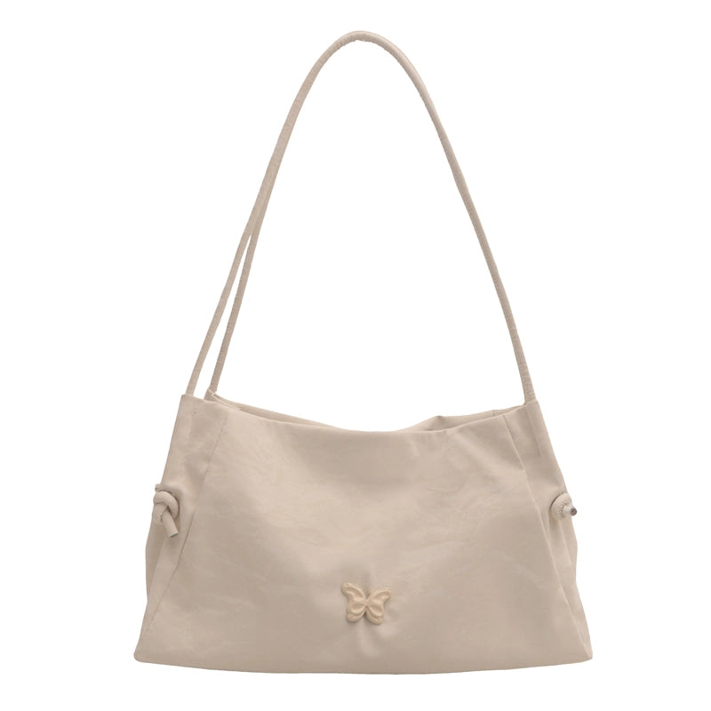 Women's Medium Canvas Solid Color Basic Classic Style Square Magnetic Buckle Shoulder Bag