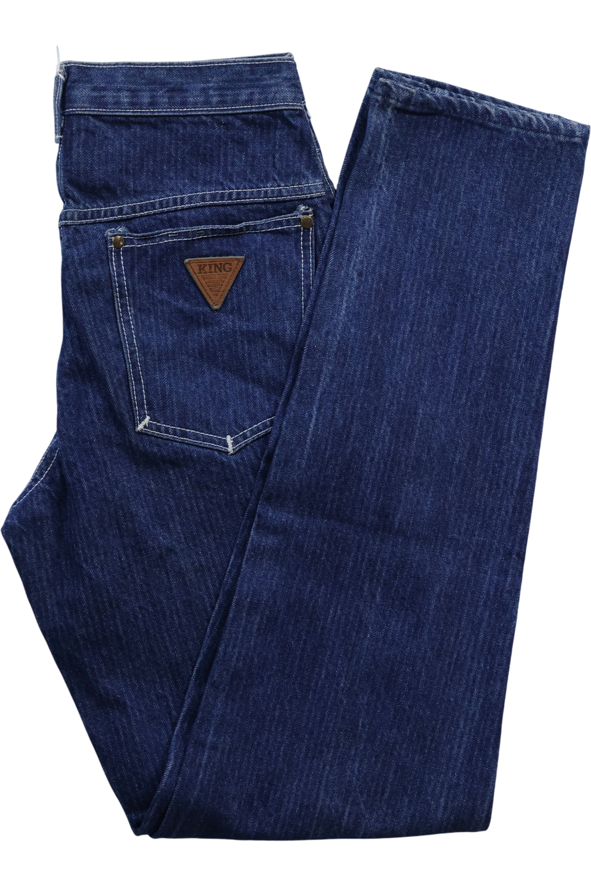 1980s King Denim Jeans with White Stitching