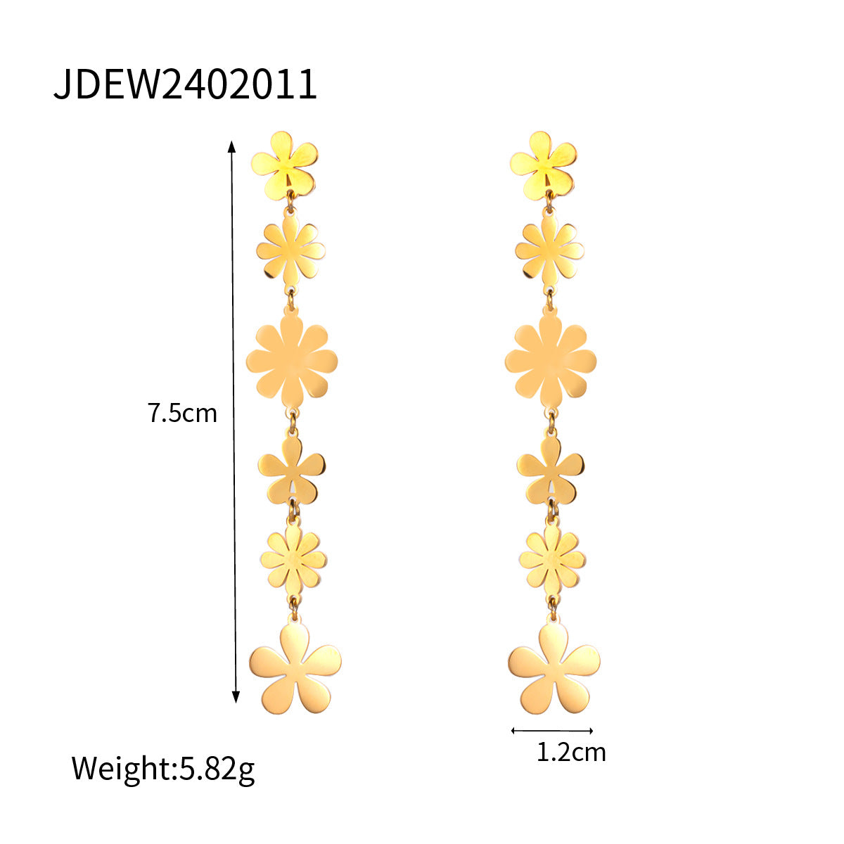 Jie Ding Stainless Steel Love Necklace Simple Earrings Titanium Steel Jewelry For Women