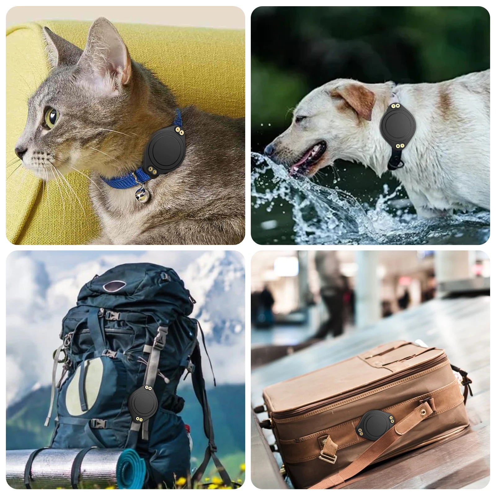 IP68 Waterproof Case For Apple Airtag Dog Cat Collar Holder Hard 360 Degree Full Protection Cover For Air Tag Pet Collars Shell