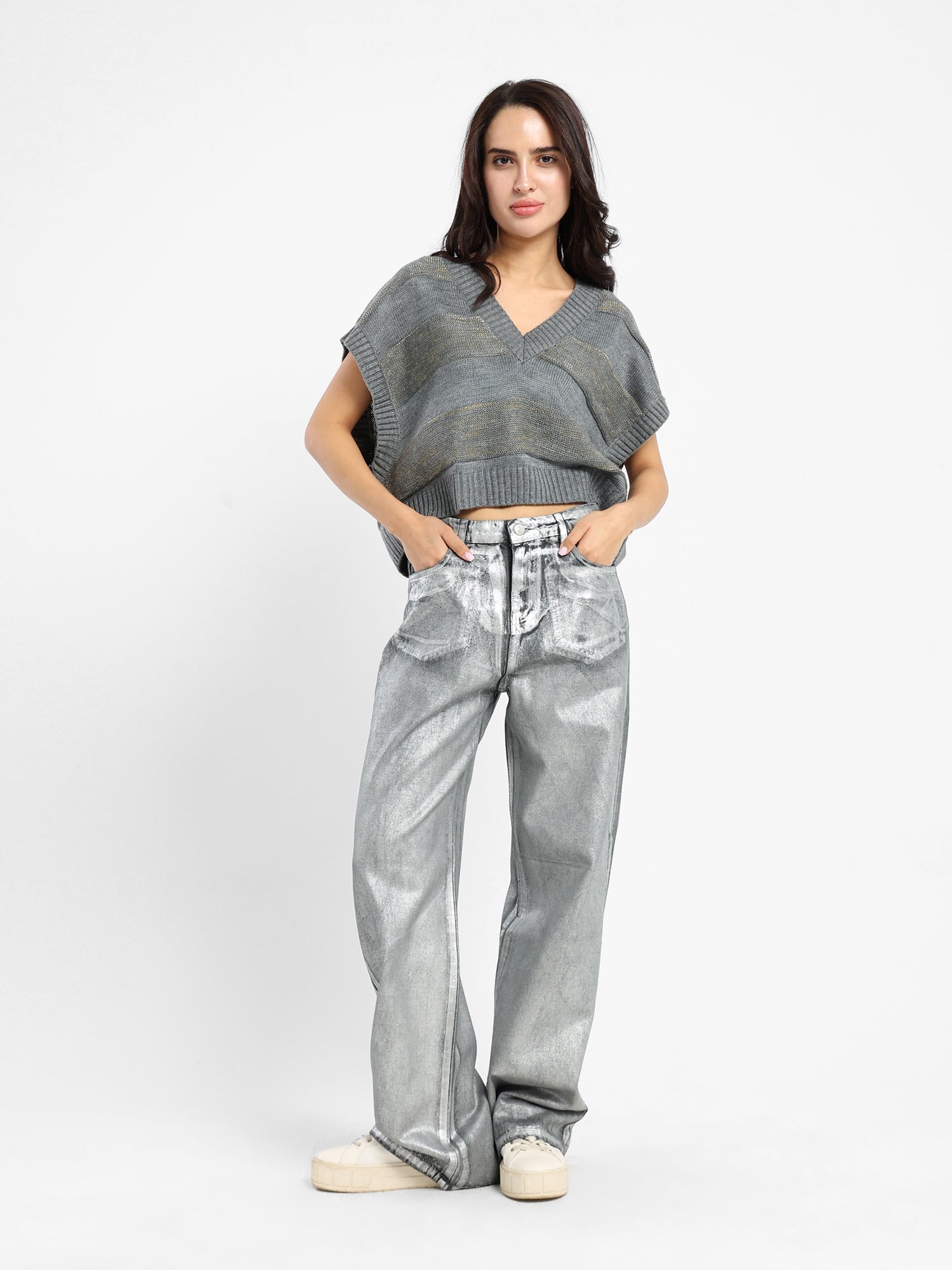 Casual Shiny Vest