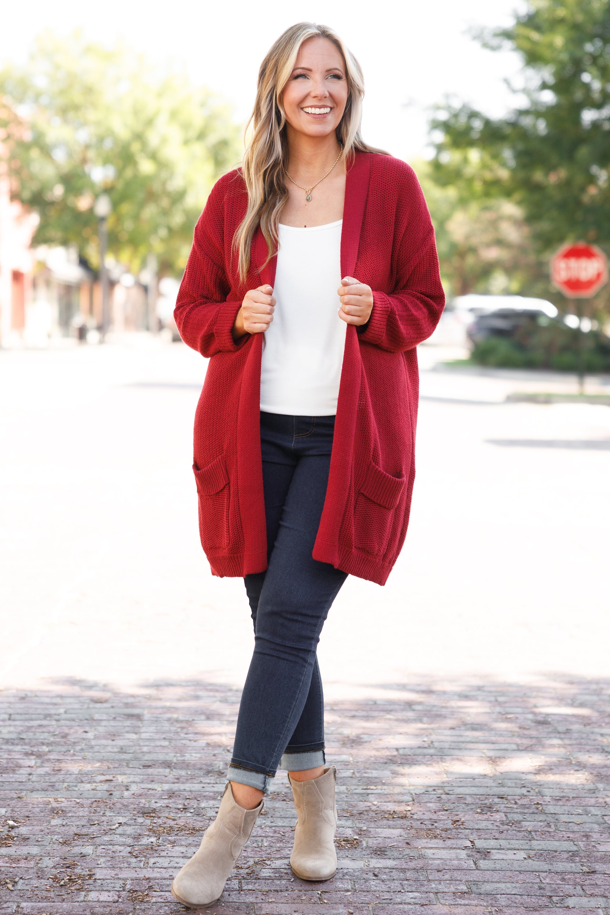 Hey Queen Cardigan. Burgundy