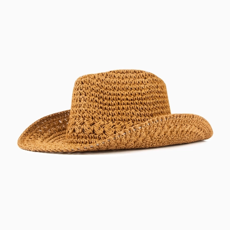Women's Minimalist Classic Style Solid Color Big Eaves Sun Hat Fedora Hat