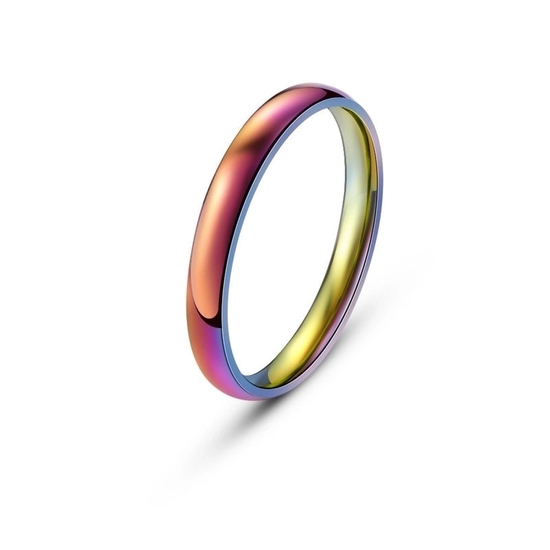 Titanium Steel Minimalist Geometric Rings