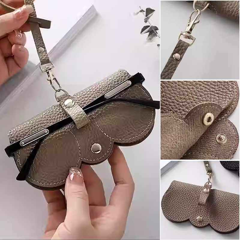 Soft Leather Sunglasses Bag