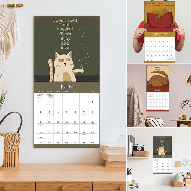 A Year of Snarky Cats 2024 Wall Calendar