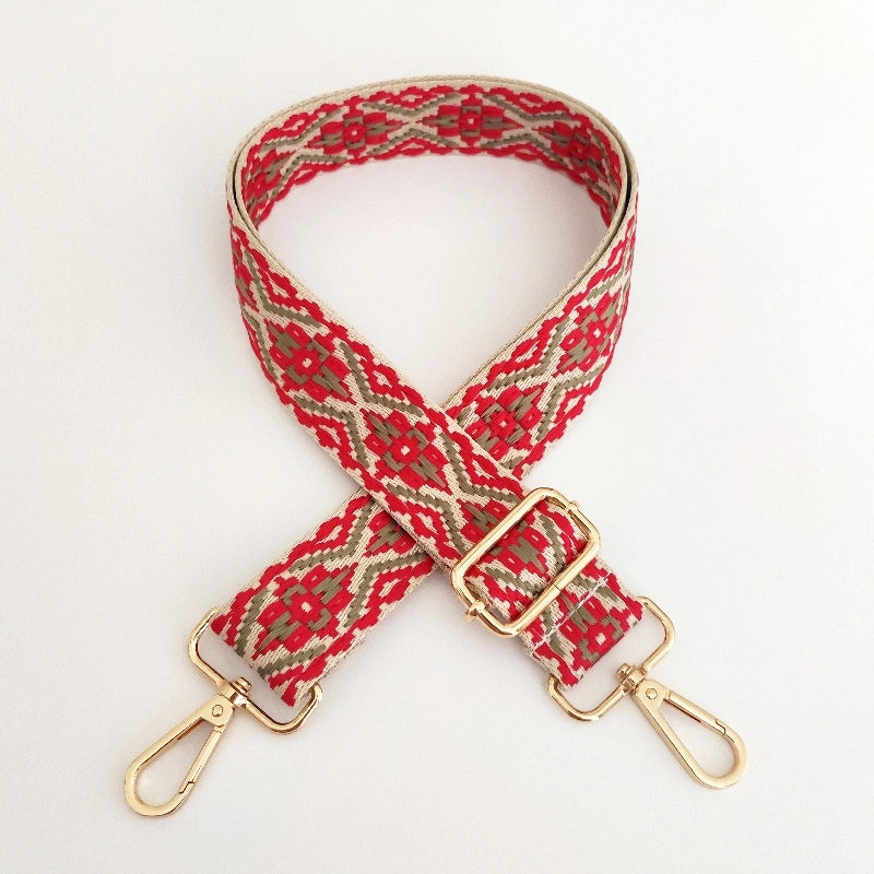 Polyester Cotton Geometric Bag Strap