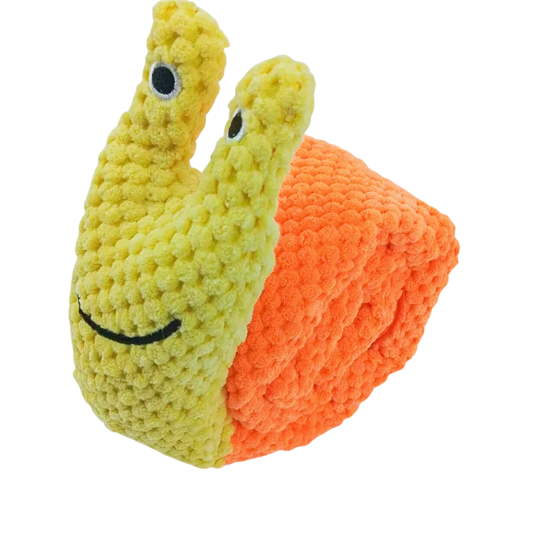 Indestructible Snail Dog Puzzle Feeder - Interactive & Squeaky Pet Toy