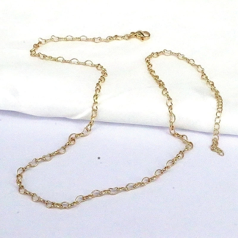 Minimalist Solid Color Copper Gold Plated Necklace In Bulk