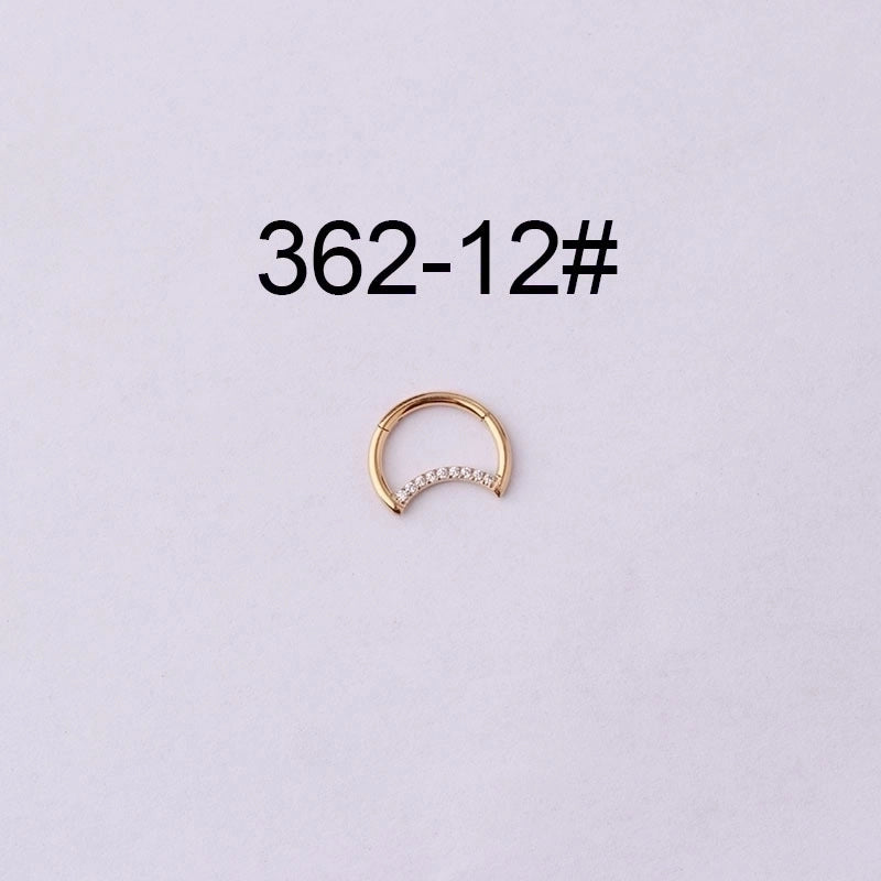 Nose Rings & Studs Fashion Water Droplets 316L Stainless Steel  Plating