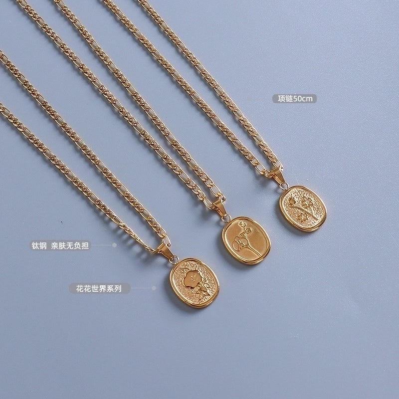 Fashion Geometric 304 Stainless Steel 18K Gold Plated Plating Necklace