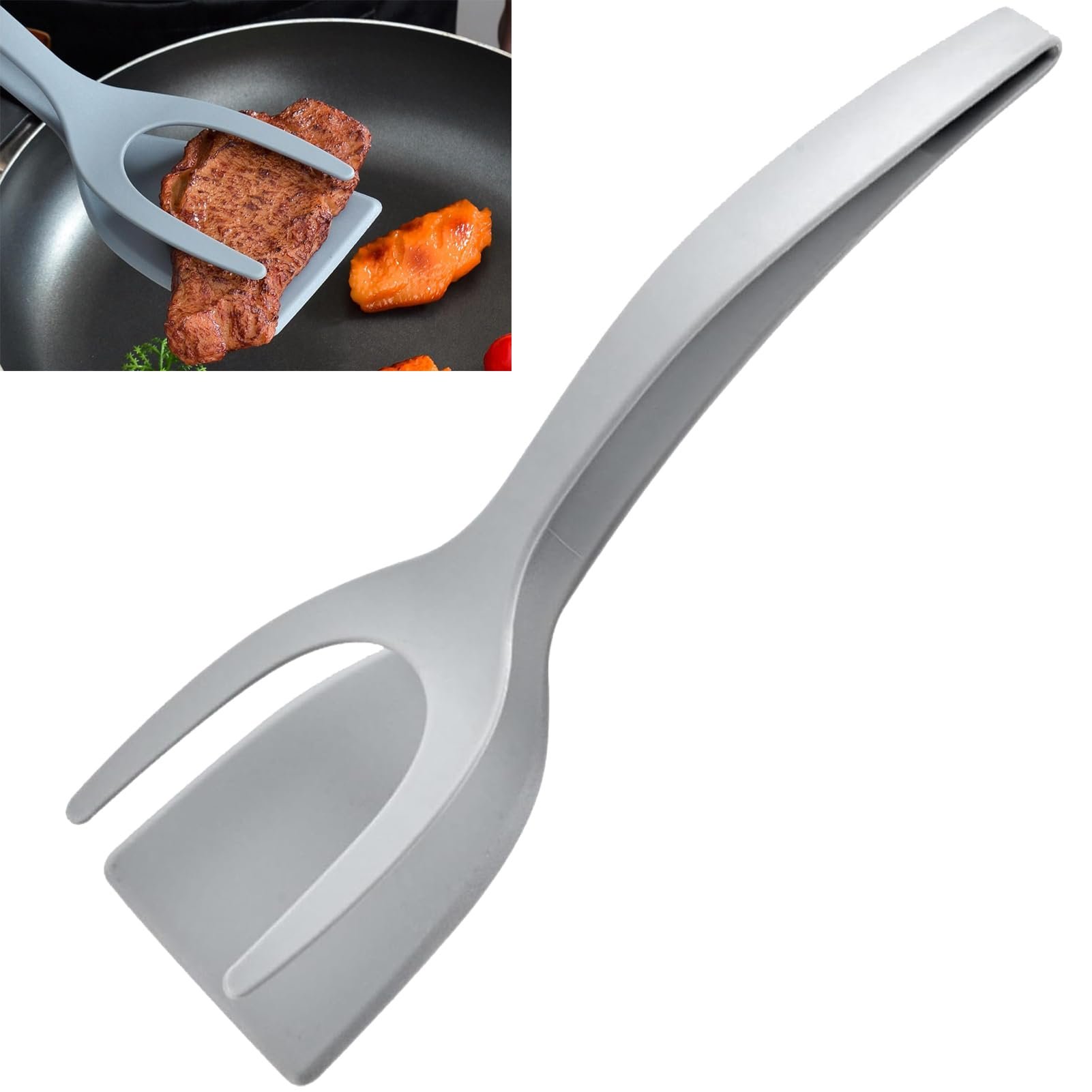 2 in 1 Grip Flip Spatula Tongs
