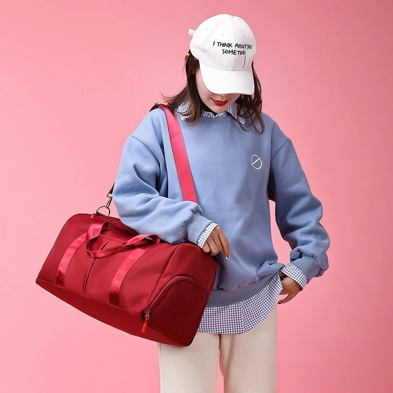 Unisex Fashion Solid Color Nylon Waterproof Travel Bags