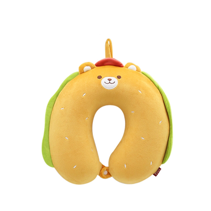 Cartoon Memory Cotton U-shaped Pillow Leisure House Travel Office Neck Pillow Slow Rebound Aircraft Travel Neck Pillow