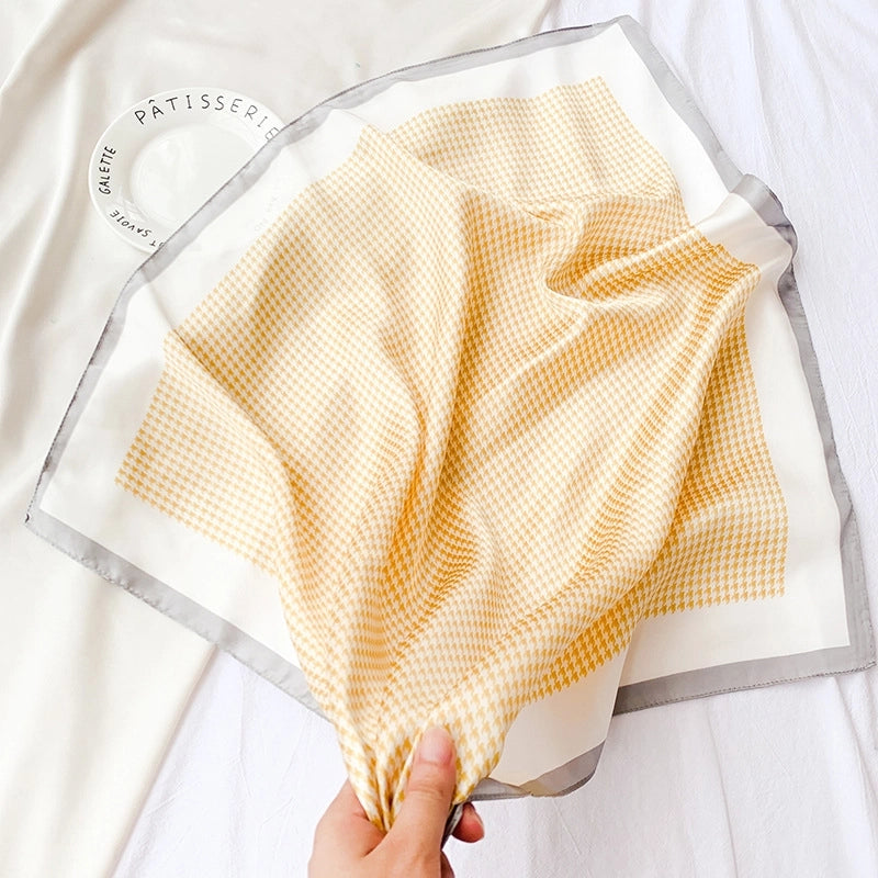 Spring And Summer New Silk Scarf Female Temperament   Small Fresh Bank Stewardess Professional Square Scarf Scarf