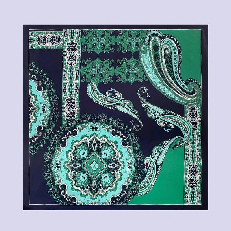 Women's Ethnic Style Flower Satin Printing Silk Scarf