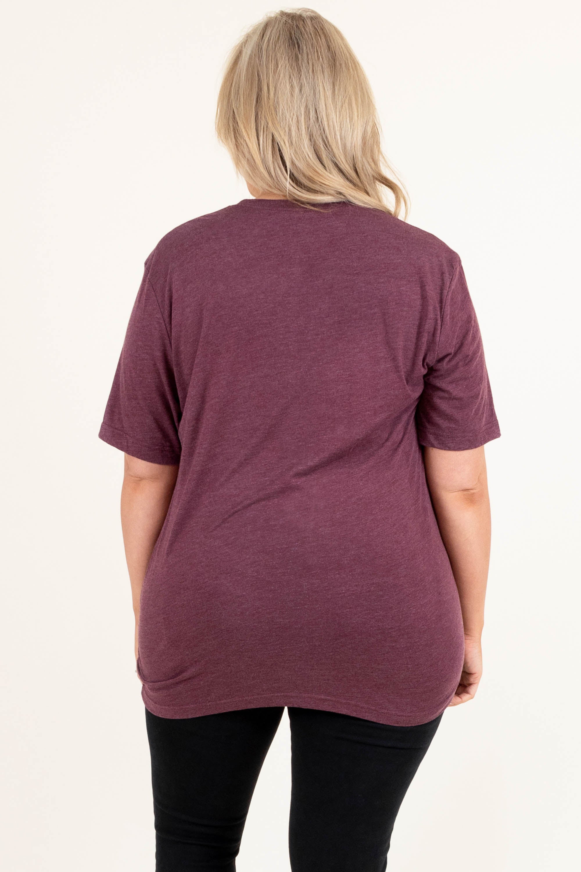 Getting Cozy Tee. Maroon Triblend