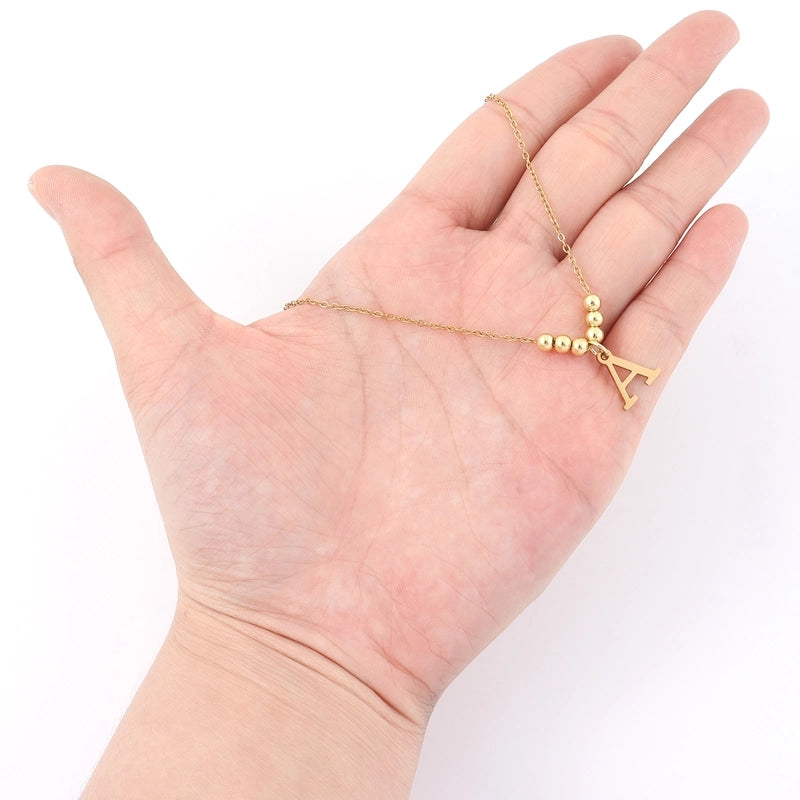 Elegant Minimalist Classic Style Letter 201 Stainless Steel 304 Stainless Steel Pendant Necklace
