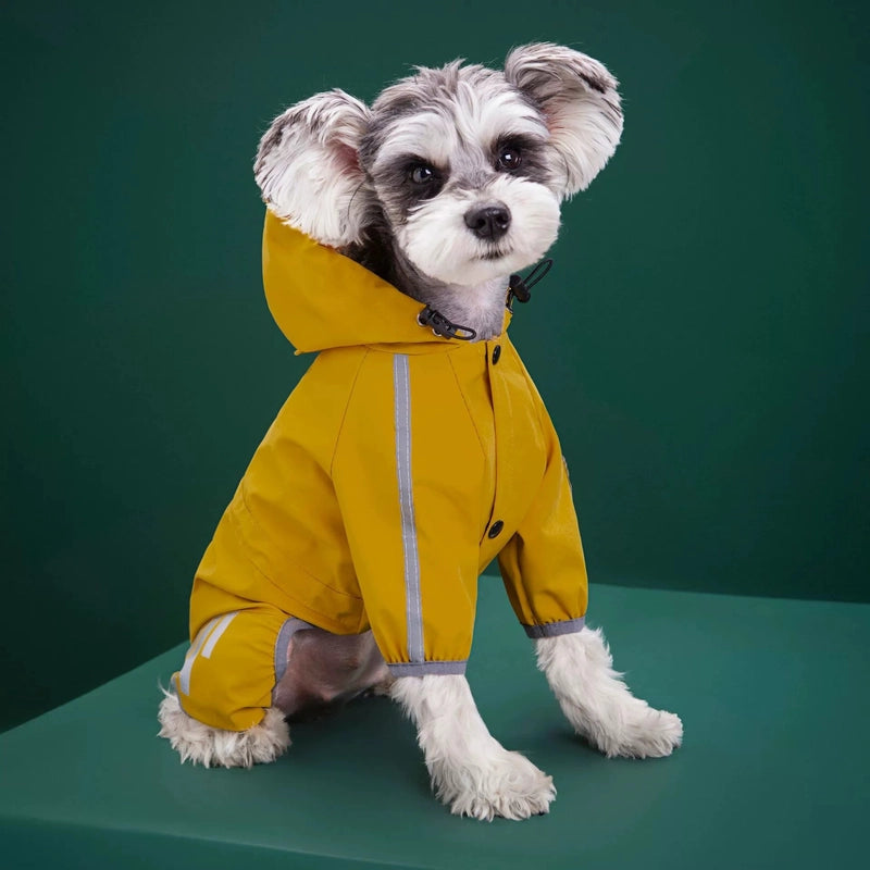 Dog Raincoat All-inclusive Four-legged Waterproof Poncho Teddy Bomei Rainy Pet Clothes Small And Medium-sized Dog Raincoat