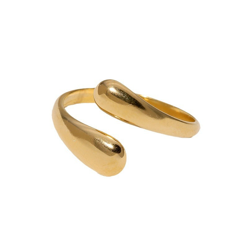 Open Ring Minimalist Stripe Geometric Stainless Steel Electroplating Rings