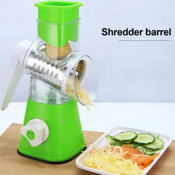 Manual Tabletop Drum. 3 In 1 Rotary Shredder Slicer Grinder