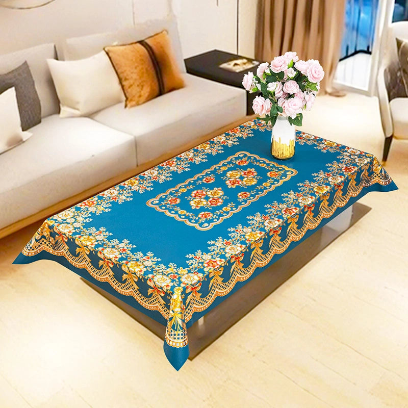 Elegant Classic Style Geometric Flower PVC Tablecloths Artificial Decorations