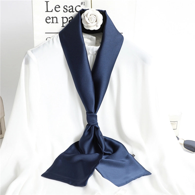 Women's Minimalist Classic Style Solid Color Polyester Silk Scarf