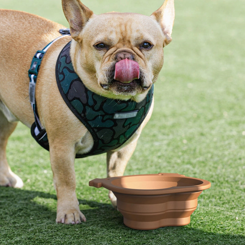 New Silicone Folding Bowl Dog Automatic Feeder Outdoor Travel Portable Dog Food Bowl Pet Supplies