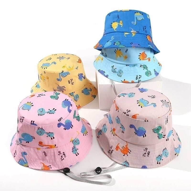 Children Unisex Cartoon Style Cute Minimalist Cartoon Printing Bucket Hat