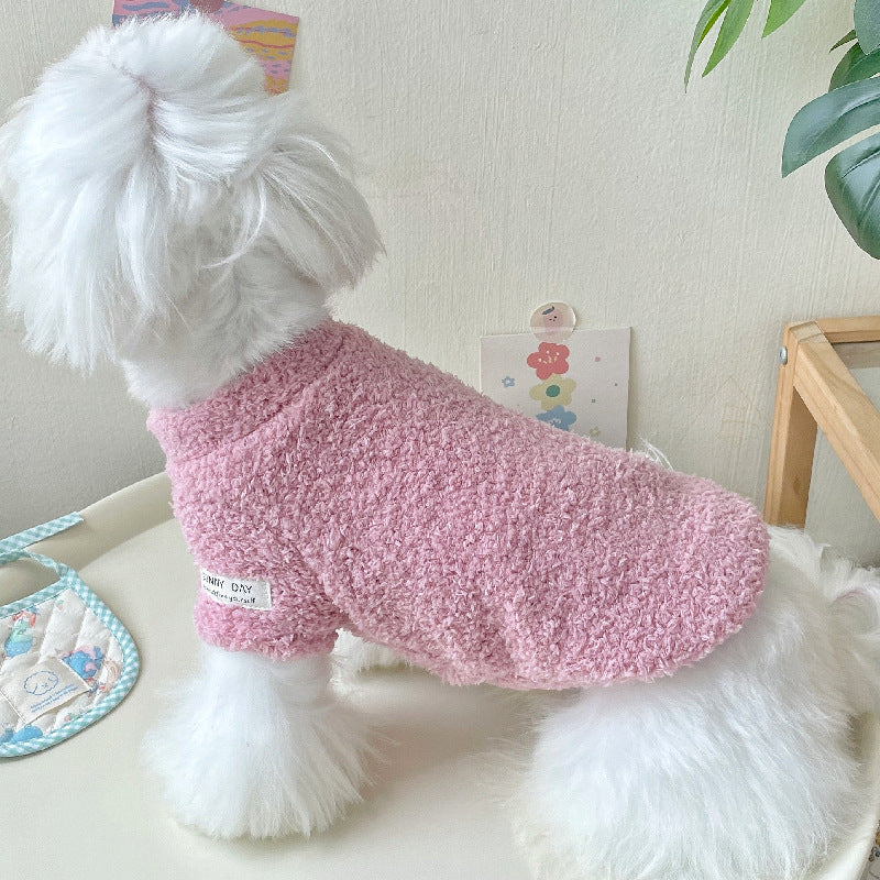 Soft Warm Solid Color Fleece Dog Cat Hoodie