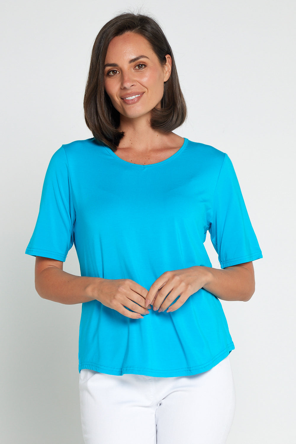 Modal Tee - Aqua Blue