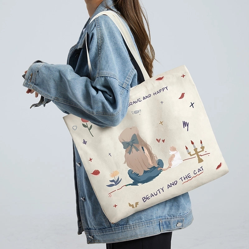Women's Fashion Animal Canvas Shopping Bags