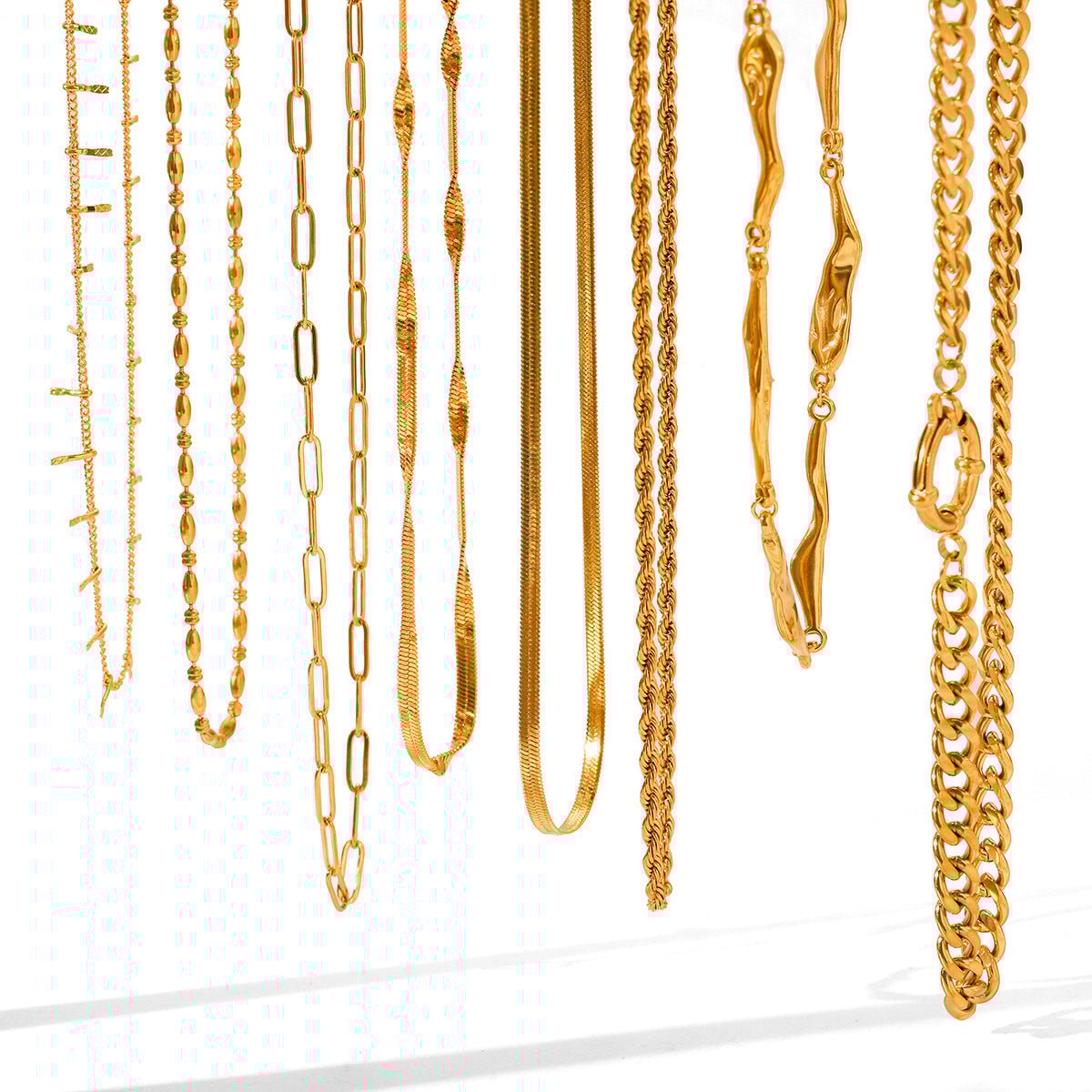 IG Style Chain Geometric Stainless Steel Electroplating Necklaces