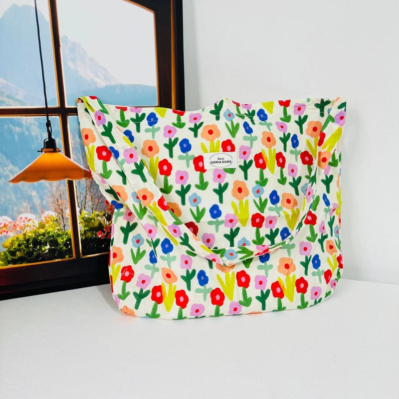 New Niche Design Floral Shoulder Bag Crossbody Bag Women's Fresh Sweet Street Large Capacity Handbag Trendy