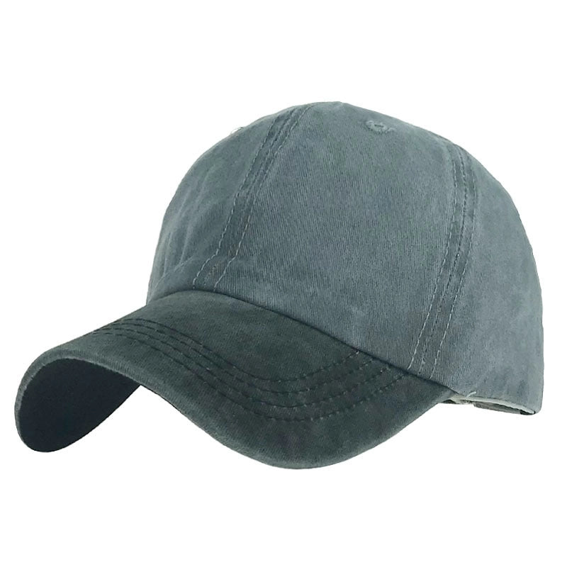 Summer And Autumn Outdoor Peaked Cap Female Couple Distressed Washed Baseball Cap Men's And Women's Pure Cotton Light Board Sun Hat