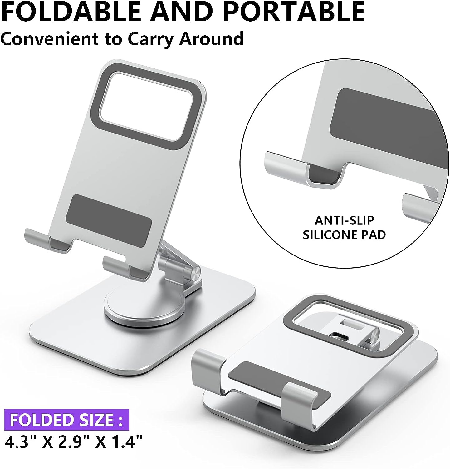 360° Rotating Foldable Phone and Tablet Holder