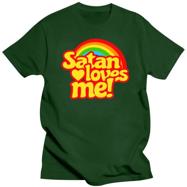 Satan Loves Me Rainbow Tee