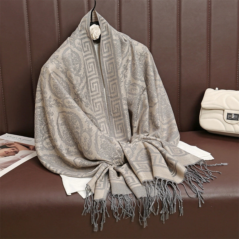 Women's Elegant Basic Solid Color Polyester Shawl